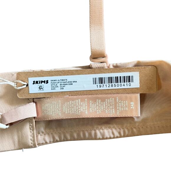 NWT SKIMS Ultimate Strapless Push-Up Bra – Clay – Size 34B – Retail $64 - Picture 6 of 6